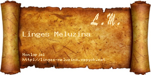 Linges Meluzina névjegykártya